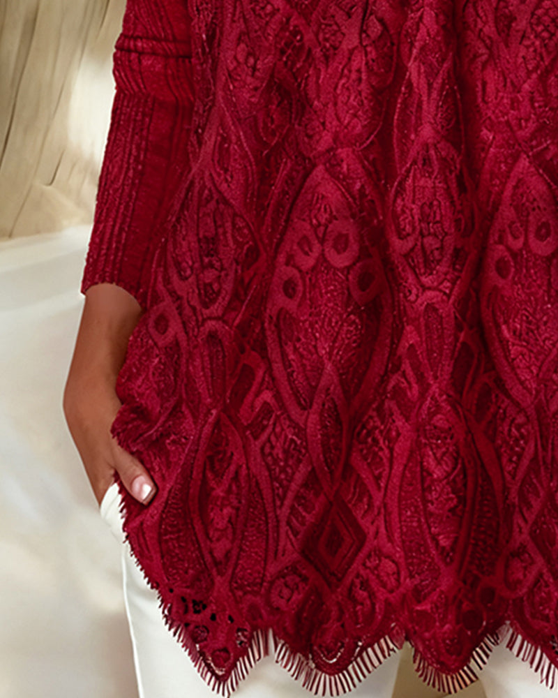 Macey | Square Neck Lace Underarm Top