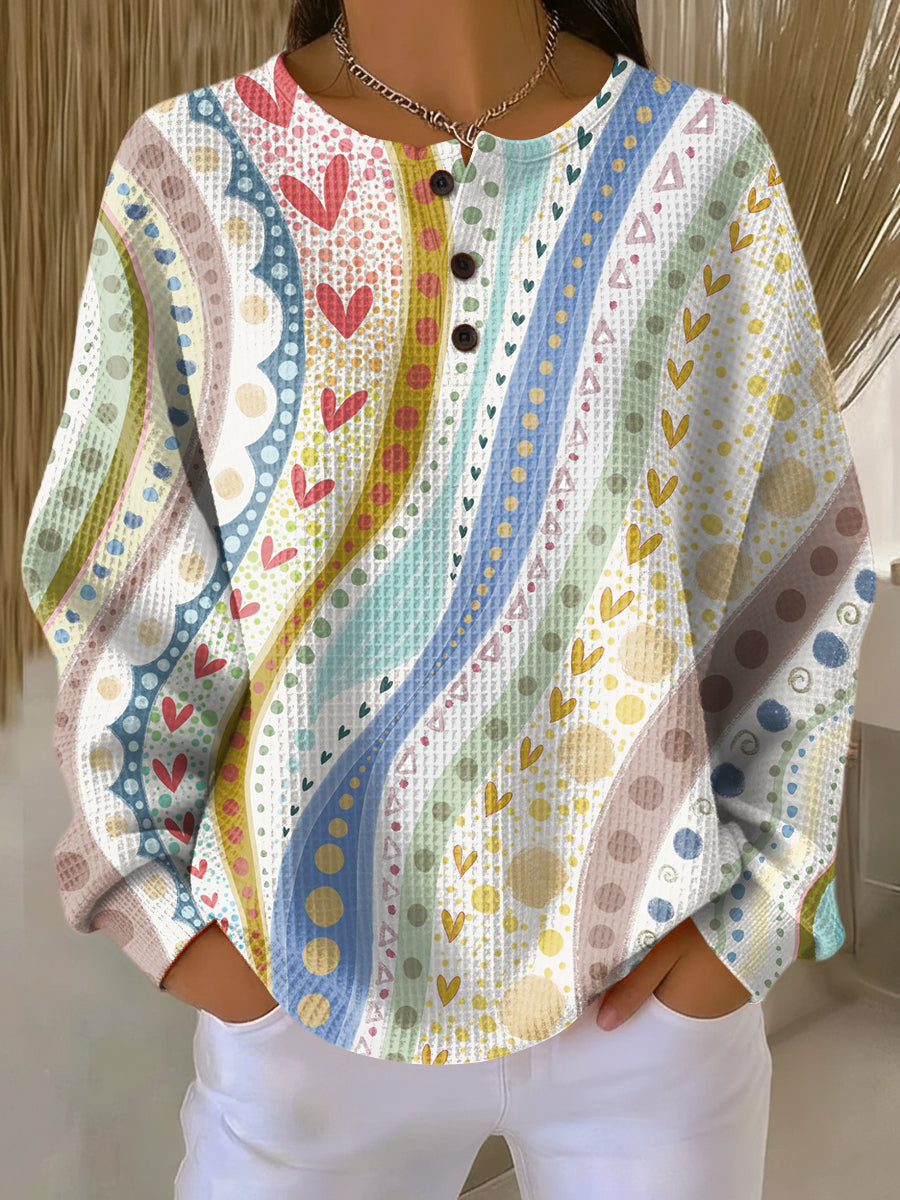 Tracy | Sweater with Colorful Stripe Patterns