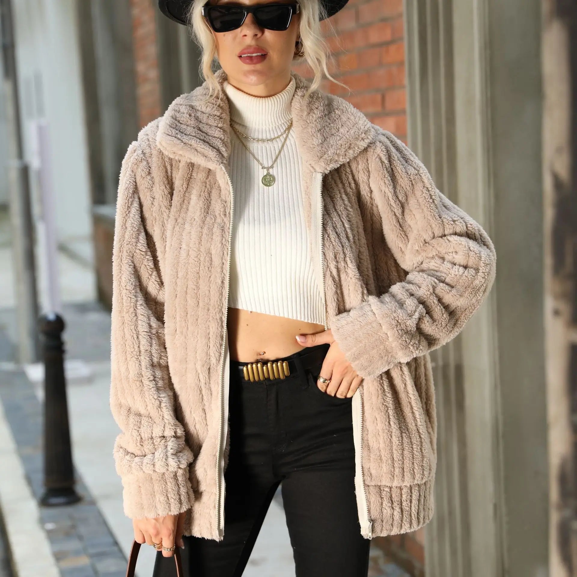 Iris | Elegant Faux Fur Jacket