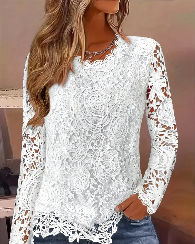 Jamey | Basic Long Sleeve Lace Top