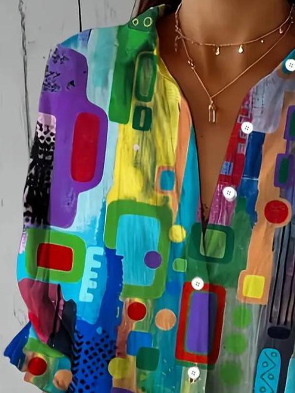 Freja | Abstract Colorflow Shirt