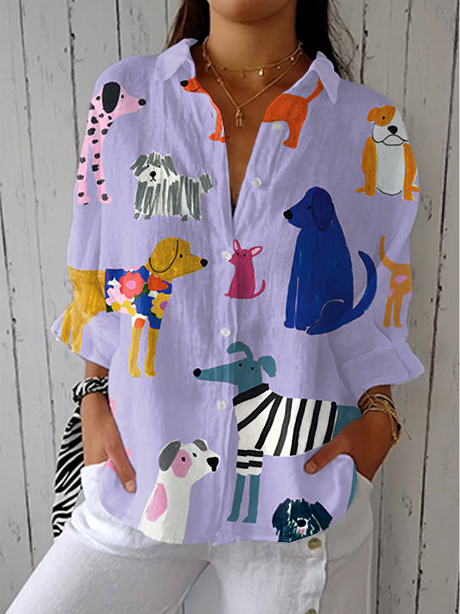 Gianna | Playful Dogs Blouse