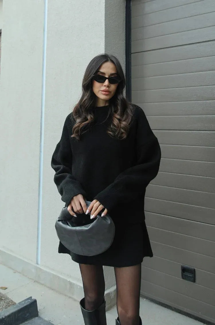 Zoey | Knitted Sweater Dress Set