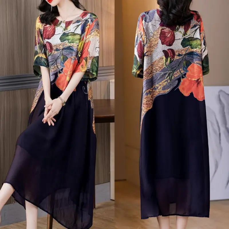 Debby | Elegant Dress with Floral Print