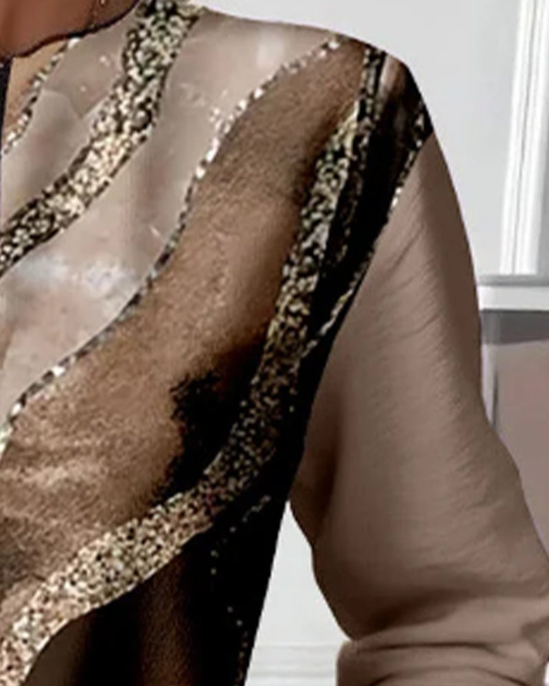 Bella | Half-Zip Sweatshirt with Vintage Print