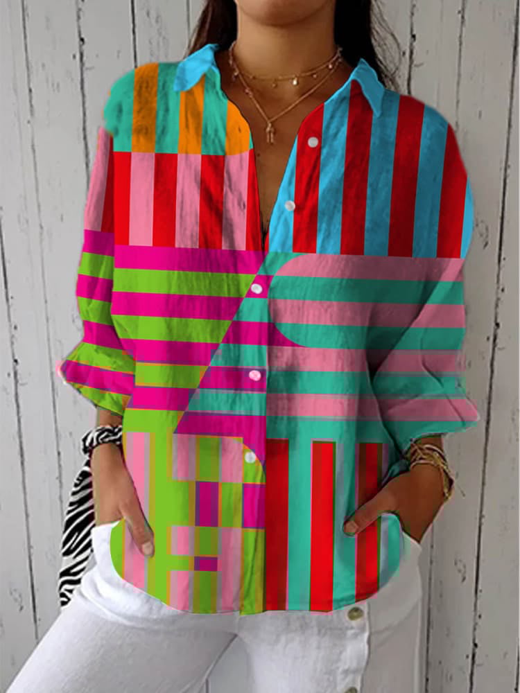 Nanna | Joyful Stripe Expression Shirt