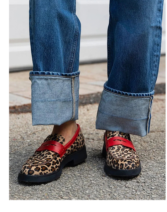 Geneva™ | Leopard Accent Loafers