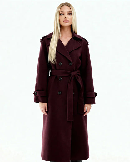 Marlowe™ | Burgundy Trench Coat