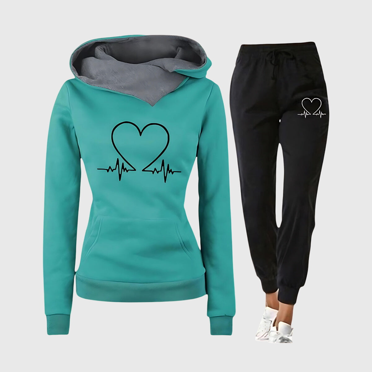 Louise | Cozy Heartbeat Hoodie Set